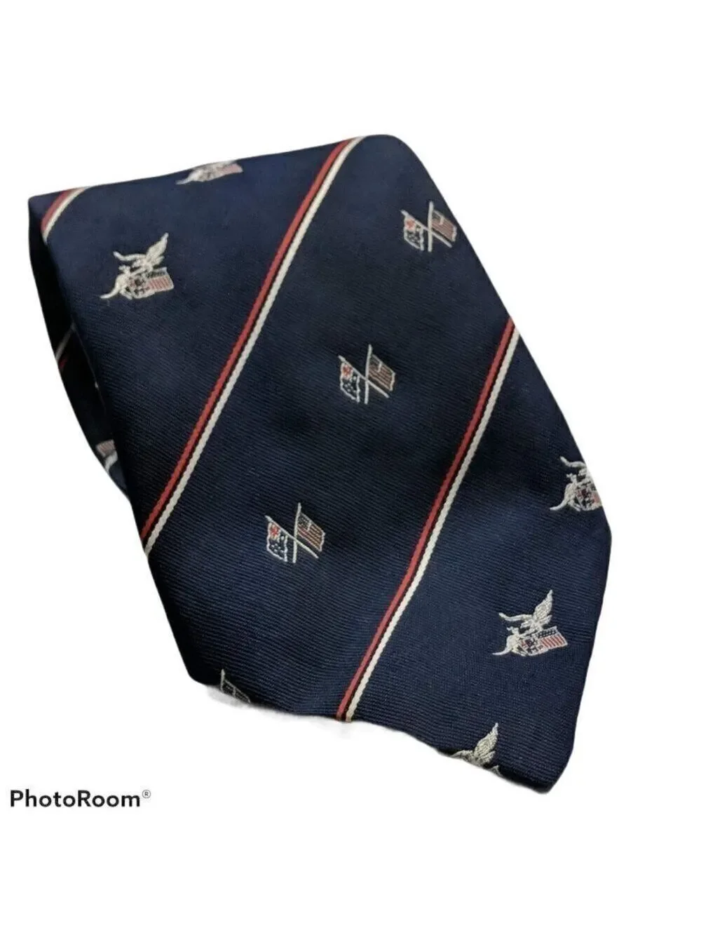 Tee Dee Blue American Flag Eagle Striped Patriotic